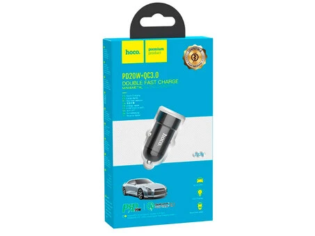 АЗП Hoco Z32B PD20W+QC3.0 (USB+Type-C)18W Black