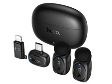 Петличний мікрофон Wireles Hoco L19 Type-C/Lighting black