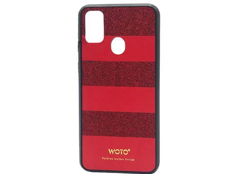 Накладка шкіра SIBLING glitter Sam M30s/M21 Red