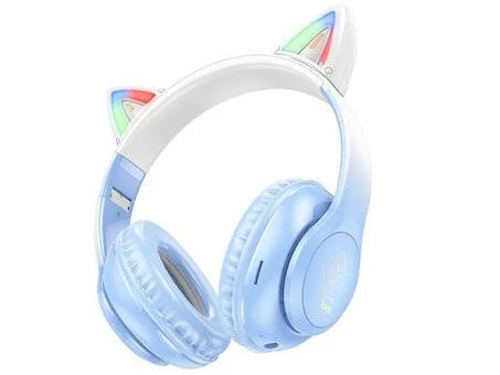 Наушники HOCO W42 CAT EAR Wireless blue