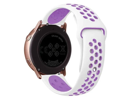 Ремінець Sport Xiaomi Amazfit/Bip/Samsung 20mm white/purple