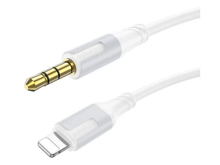 Кабель AUX Borofone BL19 3.5 to Lightning (1m) white