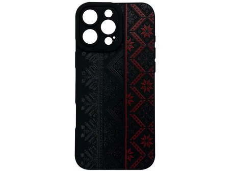 TPU Embroidered Shirt Camera iPhone 16 Pro Max black