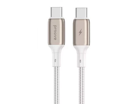Кабель Proove Dense Metal Type-C to Type-C 60w (2m) white