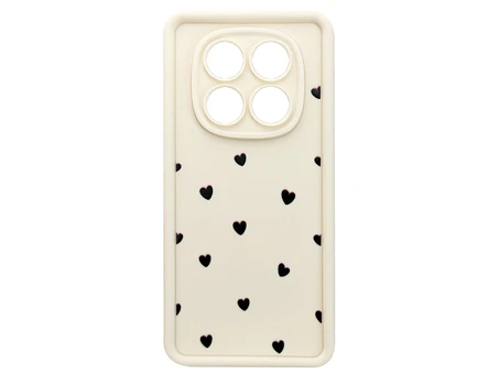 TPU Hearts Black Camera Redmi Note 14 Pro vanilla