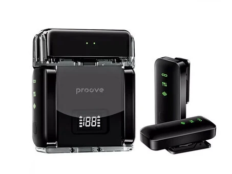 Петличний мікрофон Wireles Proove Live Type-C + Lightning black