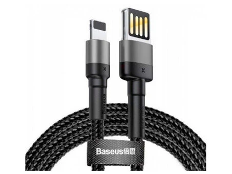 Кабель Baseus Cafule Lightning 2.4A (1m) black/gray