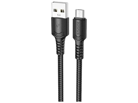 Кабель Borofone BX116 Micro 2.4A (1m) black
