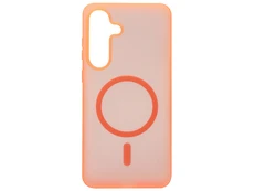 Накладка Silicone Matt MagSafe Samsung S25 FE orange