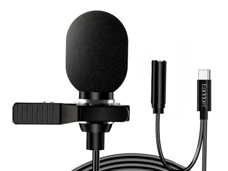 Петличний мікрофон Earldom ET-E39 Type-C + female 3.5mm (2m)