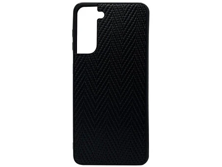 Накладка Leather Weaving Samsung S21 black