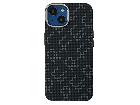 Накладка Elite Carbonique MagSafe Metal Frame iPhone 13/14 black perfect