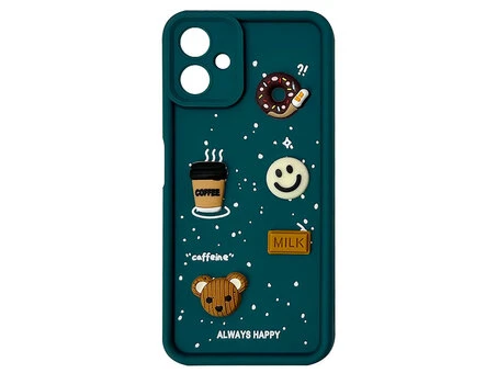 TPU 3D Toys Coffee Camera Samsung A06 dark green