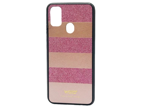 Накладка шкіра SIBLING glitter Sam M30s/M21 Pink