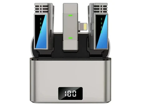 Петличний мікрофон Wireles Jmary MW-15 Lightning gray