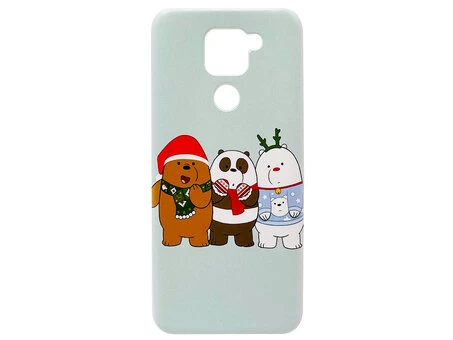 Накладка силікон Print Redmi Note 9 Christmas bears light mint