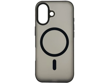 Накладка Silicone Matt MagSafe iPhone 16 black
