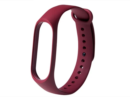 Ремінець силікон Mi Band 3/4 marsala