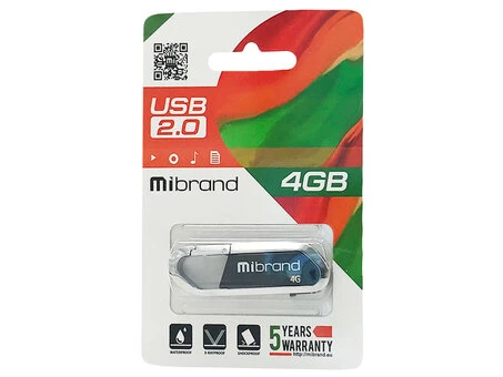 USB Flash 2.0 Mibrand Aligator 4Gb Black