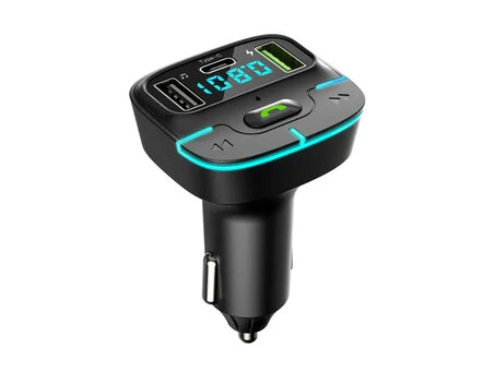 FM Модулятор Earldom ET-M101 2USB/1 Type-C 2.4A черный