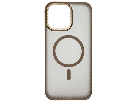 Shadow Matt Metal Buttons Wavy Pattern Corrugated MagSafe iPhone 14 Pro Max brown