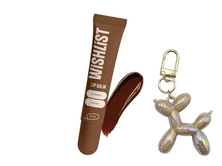Lip Balm WISHLIST + брелок Baloon dog espresso noir