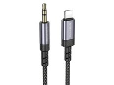 Кабель AUX Borofone BL24 3.5 to Lightning (1m) gray