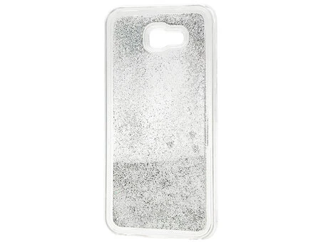 Аквариум блестки Samsung A720 Heart silver
