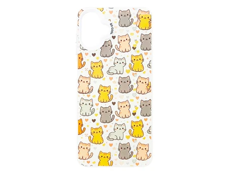 Накладка So Cool Print Glitter Shell Samsung A07 cats