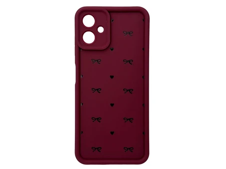 TPU Bows and Hearts Camera Samsung A06 marsala