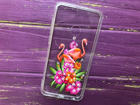 Plastic Diamond Honor 9 Lite two Flamingo