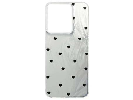 Накладка Paint Stroke Hearts Redmi 13/Poco M6 silver