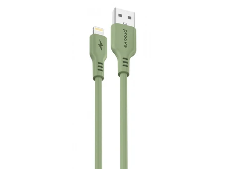 Кабель Proove Rebirth Lightning 2.4A (1m) green