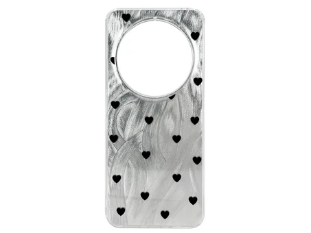 Накладка Paint Stroke Hearts Redmi 14C/A4/Poco C75 silver