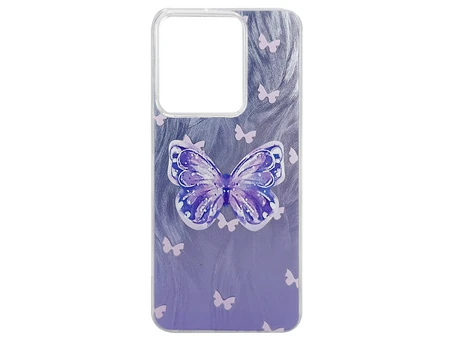 Накладка Paint Stroke Butterfly Redmi Note 13 purple