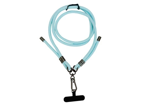 Ремінець-шнурок для телефону з карабіном (1.5m) light blue