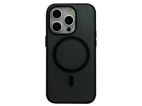 Накладка Carbon Fibre MagSafe iPhone 14 Pro black