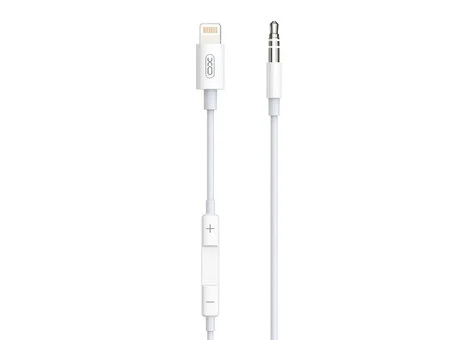 Кабель AUX XO NB-R192A Lightning to 3.5 mm (1m) white