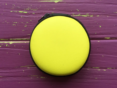 Чехол для наушников круг yellow