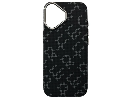 Накладка Elite Carbonique MagSafe Metal Frame iPhone 17 black perfect