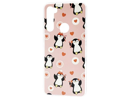 Силиконовый чехол Print Redmi Note 8T Pink penguin