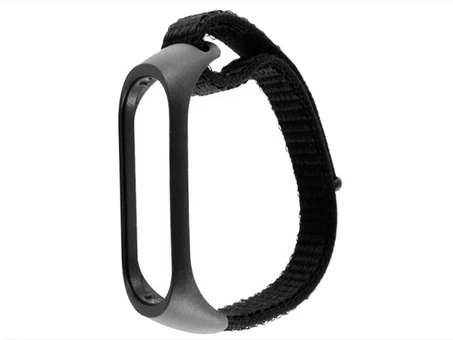 Ремінець Nylon + Silicone Mi Band 3/4/5 black