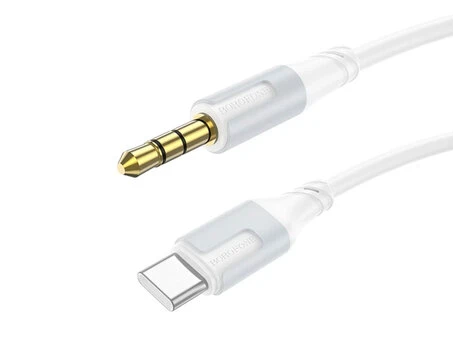Кабель AUX Borofone BL19 3.5 to Type-C (1m) white