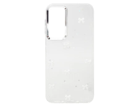 Накладка 3D Silver White Bow Glitter Samsung A26 clear