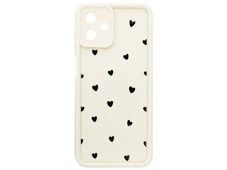 TPU Hearts Black Camera Samsung A07 vanilla