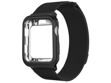 Металлические миланские часы с корпусом 42(сер.1-3)/44/45/46/49mm Черный