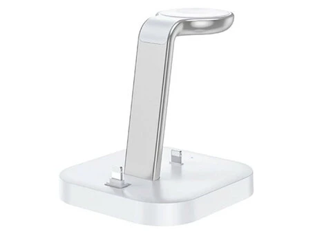 Wireless Charger Hoco CW43 Graceful 3in1 2 lightning+MagSafe AppleWatch white