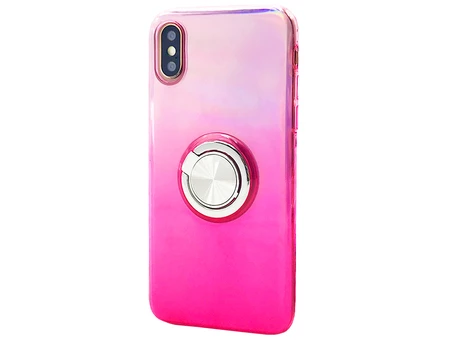 Силікон Neon+ring iPhone X/Xs pink