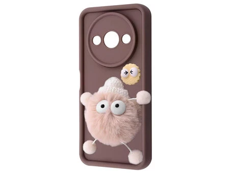 TPU 3D Fluffy Toy Camera Redmi A3 brown