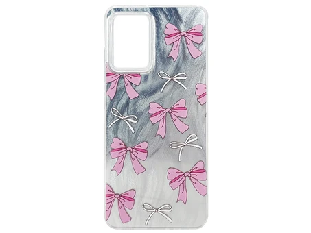 Накладка Paint Stroke Bows Samsung A51 silver